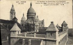 VINTAGE POSTCARD Paris the Basilica of Scare Heart and the Bell-tower