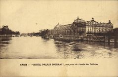 CPA Paris Hotel Palais D'Orsay Vue prise du Jardin des Tuileries 