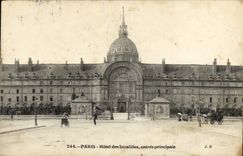 VINTAGE POSTCARD Paris Hotel of Invalids main entrance
