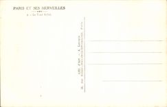 CPA Paris Et ses Merveilles La Tour Eiffel Bateau Peniche 