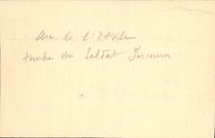 Arco de París de la POSTAL de la VENDIMIA Etoile de la tumba del soldado desconocido