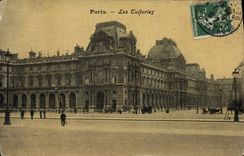 VINTAGE POSTCARD Paris Tileries (chart toilee)