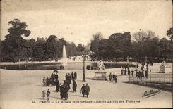 CPA Paris Le Bassin et la Grande Allee du Jardin des Tuileries 