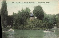 CPA Paris Au Bois de Boulogne Le Belvedere et le Lac 