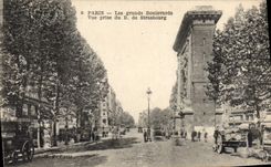 VINTAGE POSTCARD Paris Grand boulevards Seen from of the data base of Strasbourg