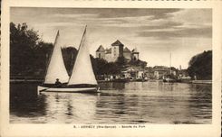 CPA Annecy Entree du Port Bateau 