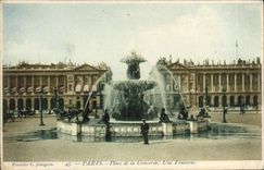 CPA Paris Place de la Concorde Une Fontaine 