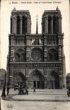 VINTAGE POSTCARD Paris Notre Dame Face off Notre Dame Cathedral