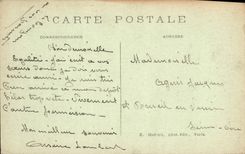 Opinión panorámica de París de la POSTAL de la VENDIMIA sobre el lugar de la lancha a remolque del barco de Chatelet