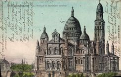VINTAGE POSTCARD Montmartre the Basilica of the Sacring Heart terminee