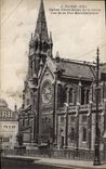CPA Paris Eglise Notre Dame de la Croix vue de la Rue de Menilmontant