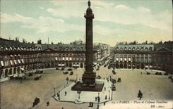 CPA Paris Place et Colonne Vendome 