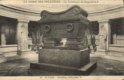 VINTAGE POSTCARD the Dome Of the Invalids the Tomb of Napoleon the 1st crypt Fleshfly of Napoleon 1st