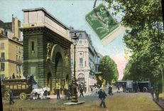 CPA Paris Porte et Boulevard Saint Martin 