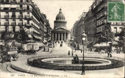 CPA Paris La Rue Soufflot et le Pantheon 