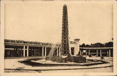 VINTAGE POSTCARD International exhibition of Decorative Arts Paris 1925 Fountain of Lalique and Cour of the Trades