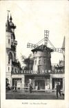 VINTAGE POSTCARD Paris the Moulin-Rouge the Beautiful one of New York