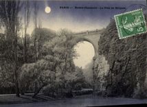 CPA Paris Buttes Chaumont Le Pont de Briques 