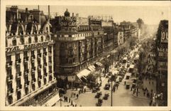 VINTAGE POSTCARD Paris while Strolling Crossroads Richelieu Drouot the boulevard Royal Montmartre Haussman House of the Coffee