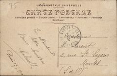 VINTAGE POSTCARD Paris Gardens of the Eiffel Tower Caves