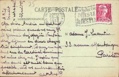 Panorama de París de la POSTAL de la VENDIMIA tomado de los viajes Notre Dame hacia el ayuntamiento y el Gervais santo