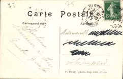 VINTAGE POSTCARD Paris Bridge Alexandre III the Small one And the Large palace Plane Boat Barge