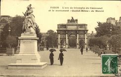 CPA Paris L'Arc De Triomphe Du Carrousel et le monument Quand Meme de Mercie