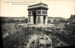 CPA Paris Panorama De La Place De I'Etoile