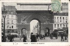 VINTAGE POSTCARD Paris Carries St Martin