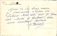 VINTAGE POSTCARD Paris Frontage Of Notre Dame