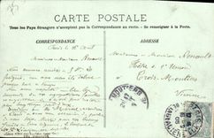 POSTAL París de la VENDIMIA el autobús del Saint Michel del puente imperial