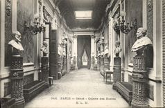 VINTAGE POSTCARD Paris Senate Gallery Of the Busts