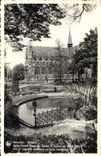 VINTAGE POSTCARD Brussels Church Notre Dame Of Fine sand And Public garden Of the small Fine sand