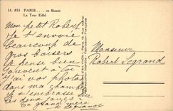 CPA Paris En Flanant La Tour Eiffel