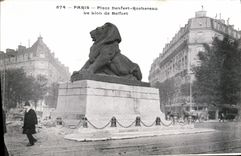 CPA Paris Place Denfert Rochereau Le Lion De Belfort