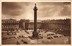 CPA Paris Place Vendome Et Colonne De La Grande Armee