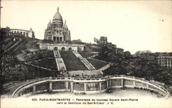 CPA Paris Montmartre Panorama Du Nouveau Square Saint Pierre