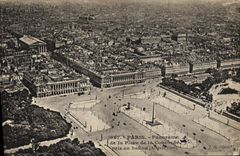 VINTAGE POSTCARD Paris Panorama Of the Place Of the Harmony Taken In Balloon