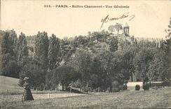 CPA Paris Buttes Chaumont Vue Generale