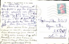 MODERN CARD Paris the Sacring Heart And Gardens