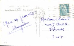 MODERN CARD Paris While Strolling Notre Dame de Paris View