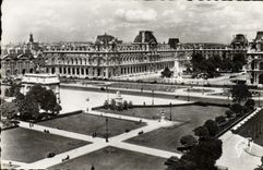 POSTAL MODERNA París y su opinión de las maravillas sobre la opinión de la lumbrera del lugar sobre el lugar del carrusel y el paladar de Louvr