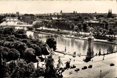 MODERN CARD Paris View On the Bridges Of the Seine