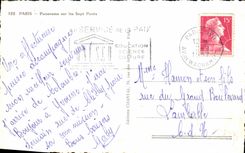 POSTAL MODERNA panorama de París en la torre Eiffel de siete puentes