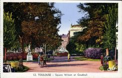 POSTAL MODERNA jardín público y Goudouli de Toulouse Wilson