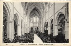 CPA Dreux Interieur De L'Eglise Saint Pierre