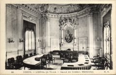 CPA Dreux L'Hotel De Ville Salle Du Conseil Municipal