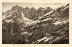VINTAGE POSTCARD Gavarnie Masaif Of Marbore And Glaciers of the cascade