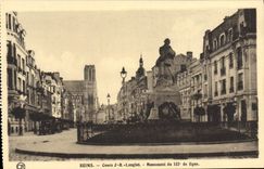 VINTAGE POSTCARD Rheims Course JB Langlet Monument of the 132eme of line