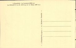 CPA Dauphine Lautaret Le chalet PLM et la Meije 